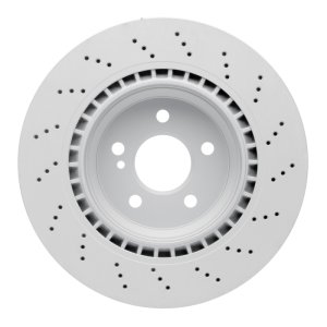 Mercedes-Benz SL55 AMG Brake Rotor (1) - Rear - R1 Concepts - GEOSPEC Coated Rotor - Drilled - `03-`12